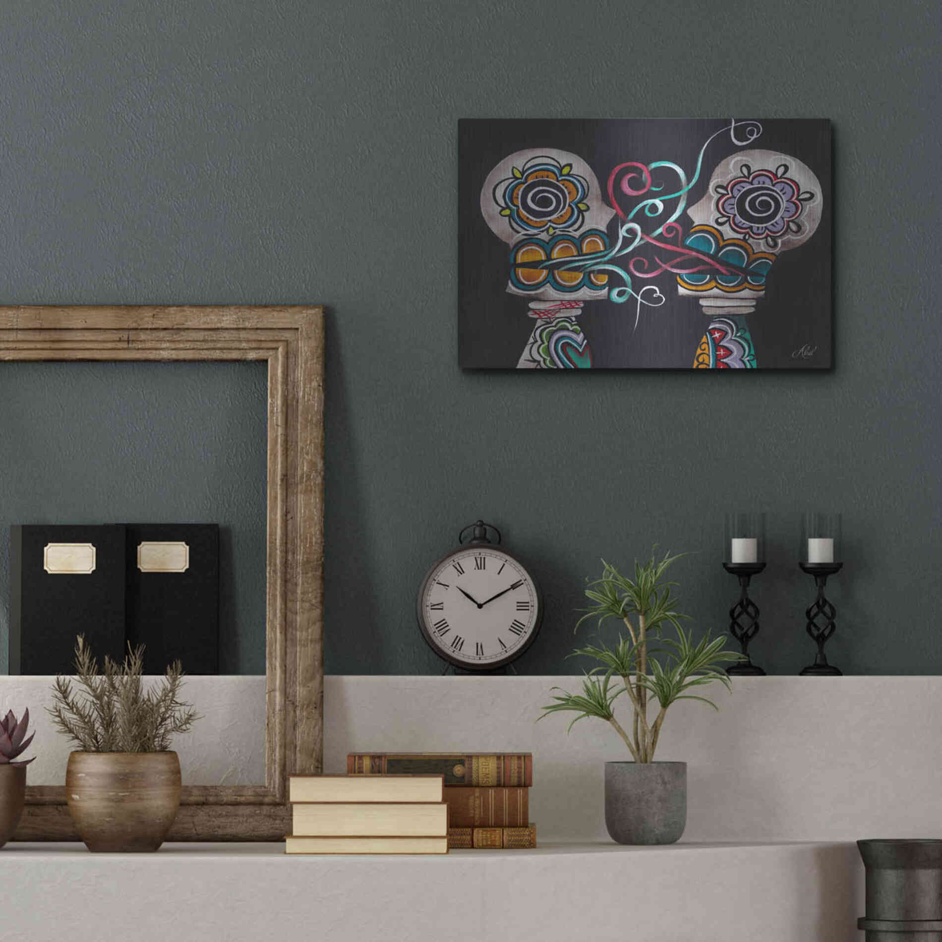 Luxe Metal Art 'You Are My Damnation' by Abril Andrade, Metal Wall Art,16x12