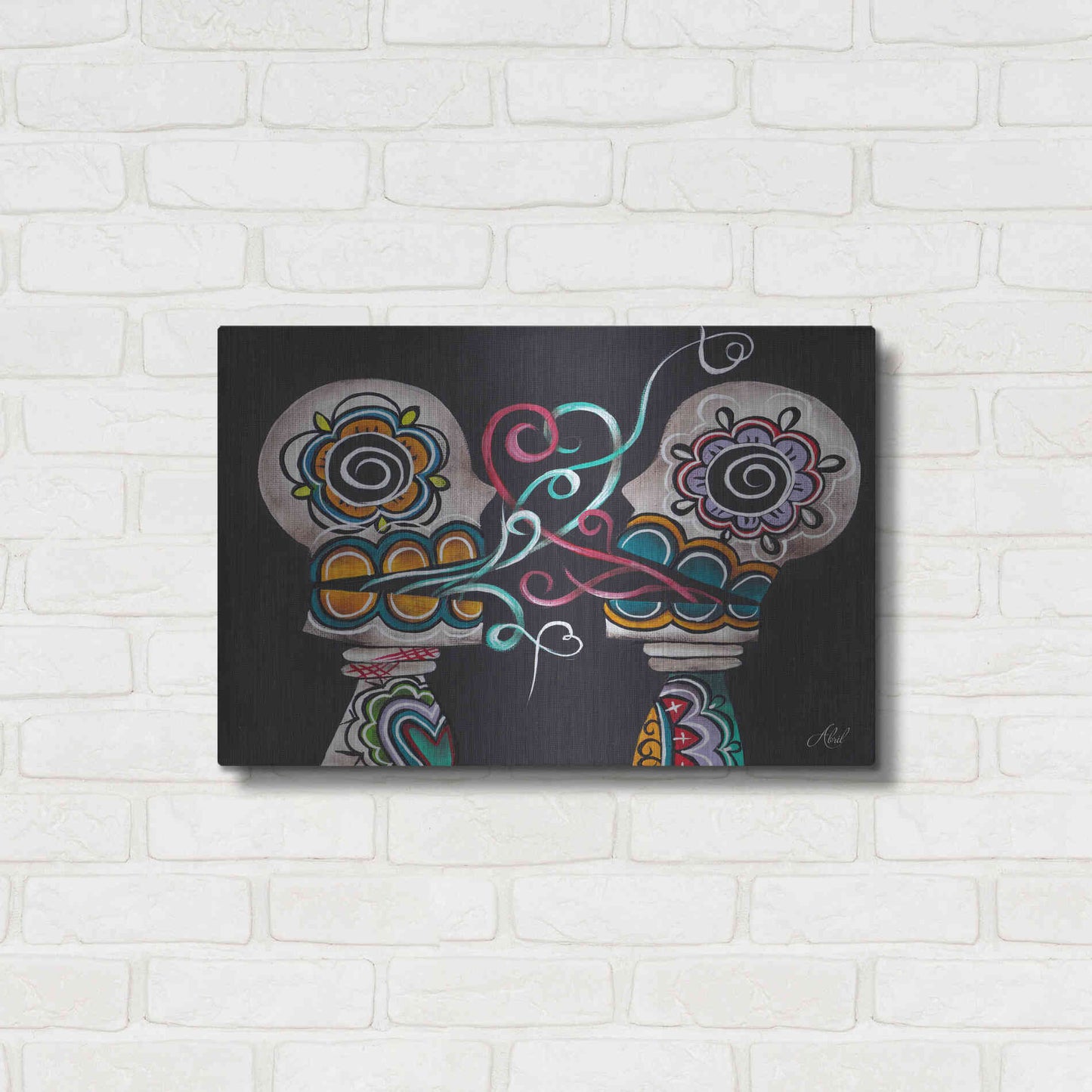 Luxe Metal Art 'You Are My Damnation' by Abril Andrade, Metal Wall Art,24x16