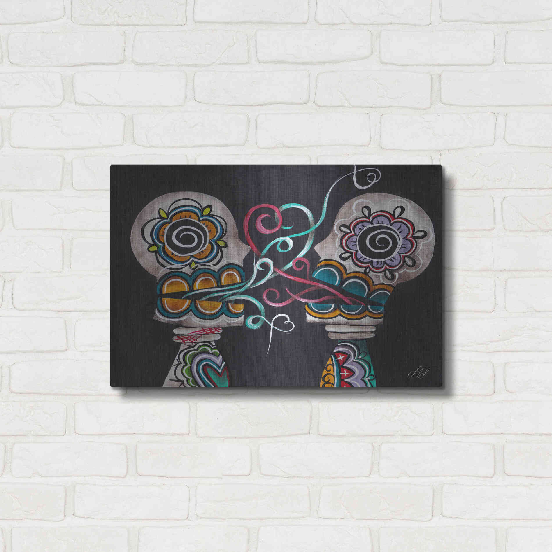 Luxe Metal Art 'You Are My Damnation' by Abril Andrade, Metal Wall Art,24x16