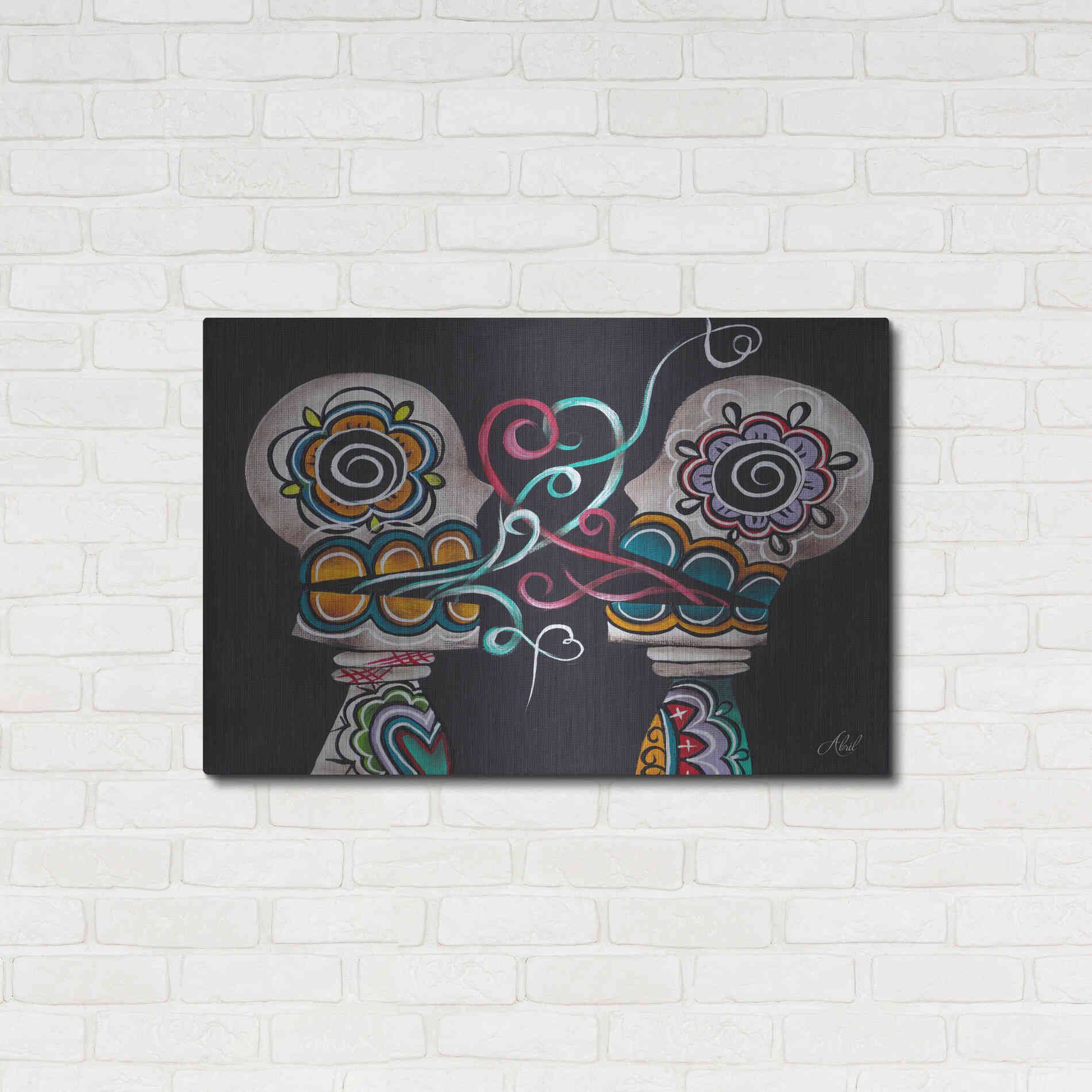 Luxe Metal Art 'You Are My Damnation' by Abril Andrade, Metal Wall Art,36x24