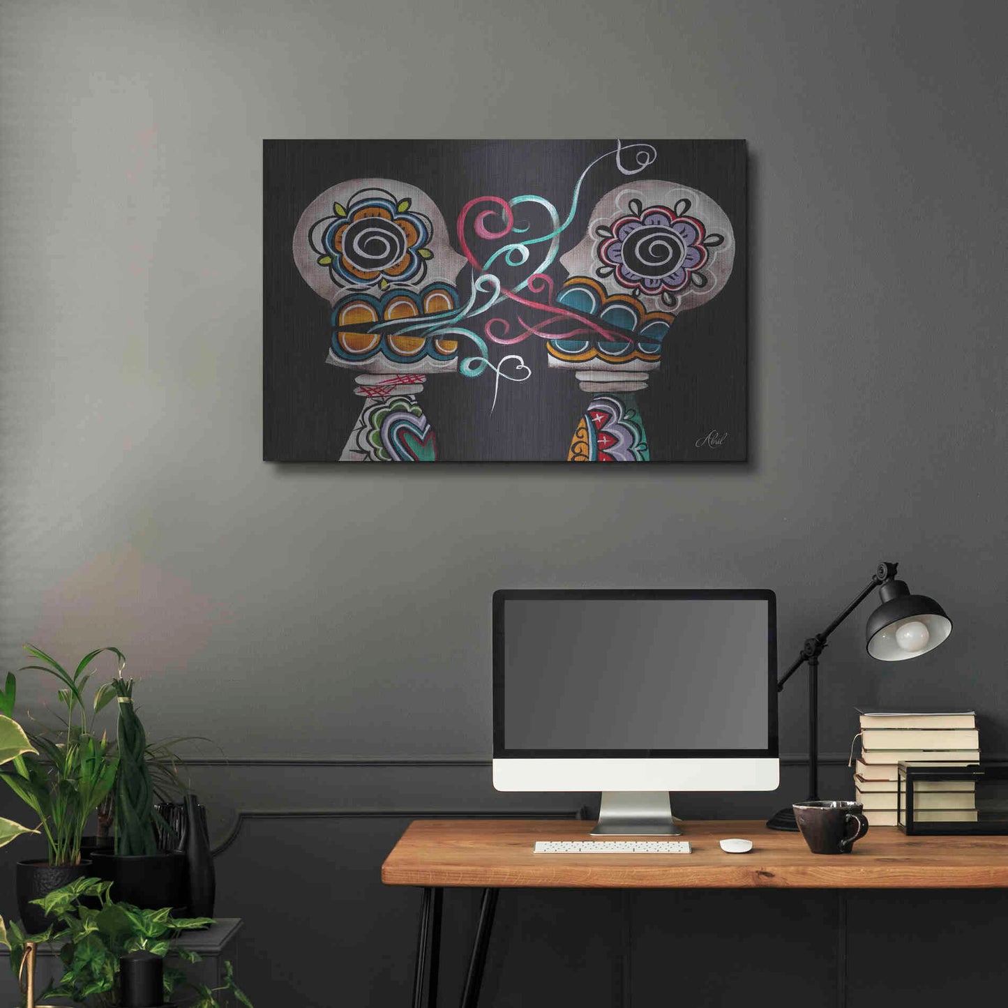 Luxe Metal Art 'You Are My Damnation' by Abril Andrade, Metal Wall Art,36x24