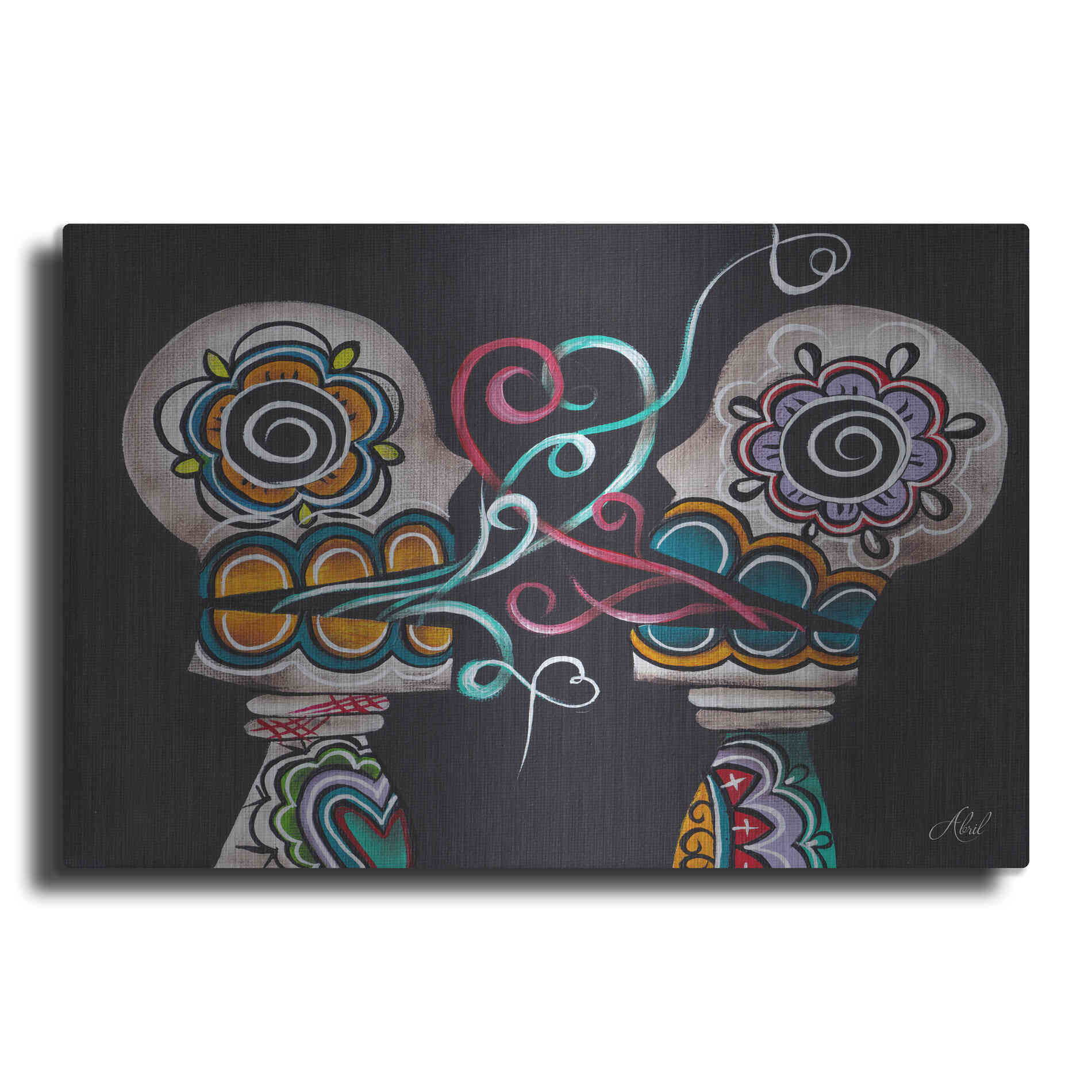 Luxe Metal Art 'You Are My Damnation' by Abril Andrade, Metal Wall Art