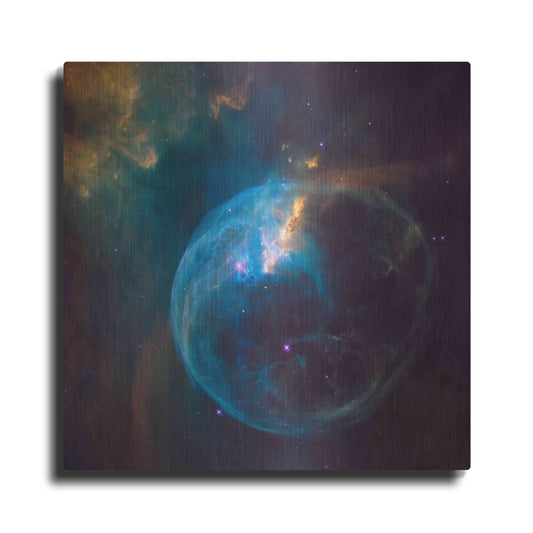 Luxe Metal Art 'Bubble Nebula' Hubble Space Telescope, Metal Wall Art