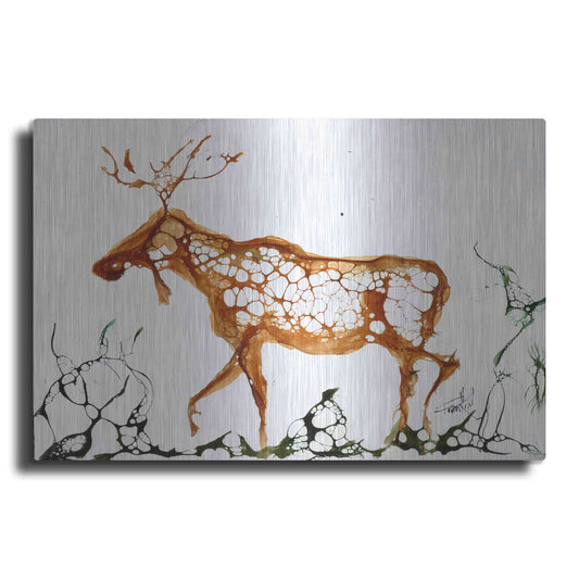 Luxe Metal Art 'Cellular Moose' by Leslie Franklin, Metal Wall Art