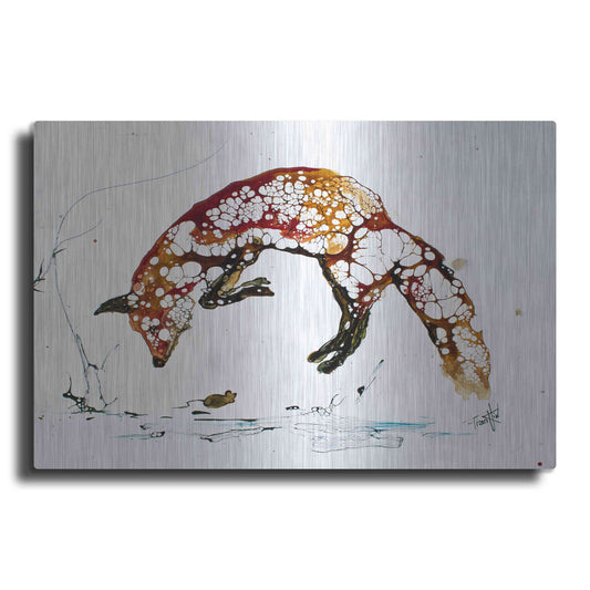 Luxe Metal Art 'Cellular Series - Red Fox' by Leslie Franklin, Metal Wall Art