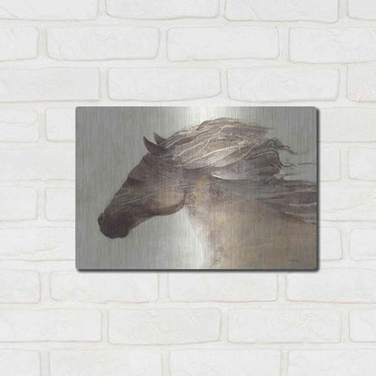 Luxe Metal Art 'Into the Wind Ivory Crop' by Albena Hristova, Metal Wall Art,16x12