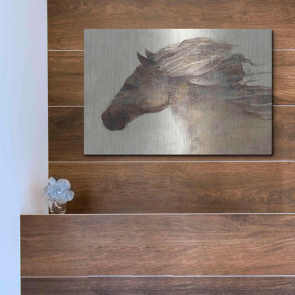 Luxe Metal Art 'Into the Wind Ivory Crop' by Albena Hristova, Metal Wall Art,16x12