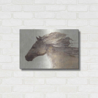 Luxe Metal Art 'Into the Wind Ivory Crop' by Albena Hristova, Metal Wall Art,24x16