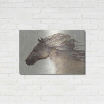 Luxe Metal Art 'Into the Wind Ivory Crop' by Albena Hristova, Metal Wall Art,36x24