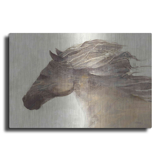 Luxe Metal Art 'Into the Wind Ivory Crop' by Albena Hristova, Metal Wall Art