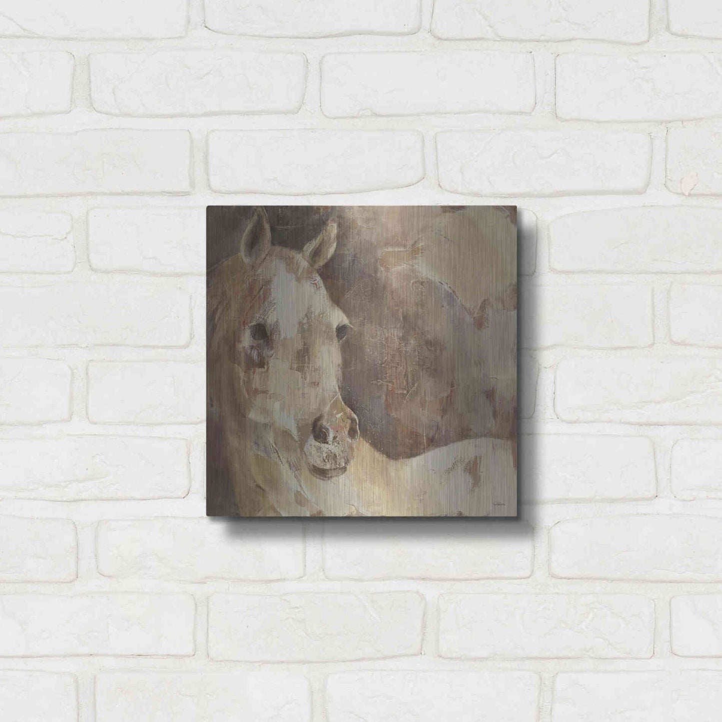 Luxe Metal Art 'Jasmine' by Albena Hristova, Metal Wall Art,12x12