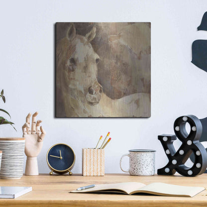 Luxe Metal Art 'Jasmine' by Albena Hristova, Metal Wall Art,12x12