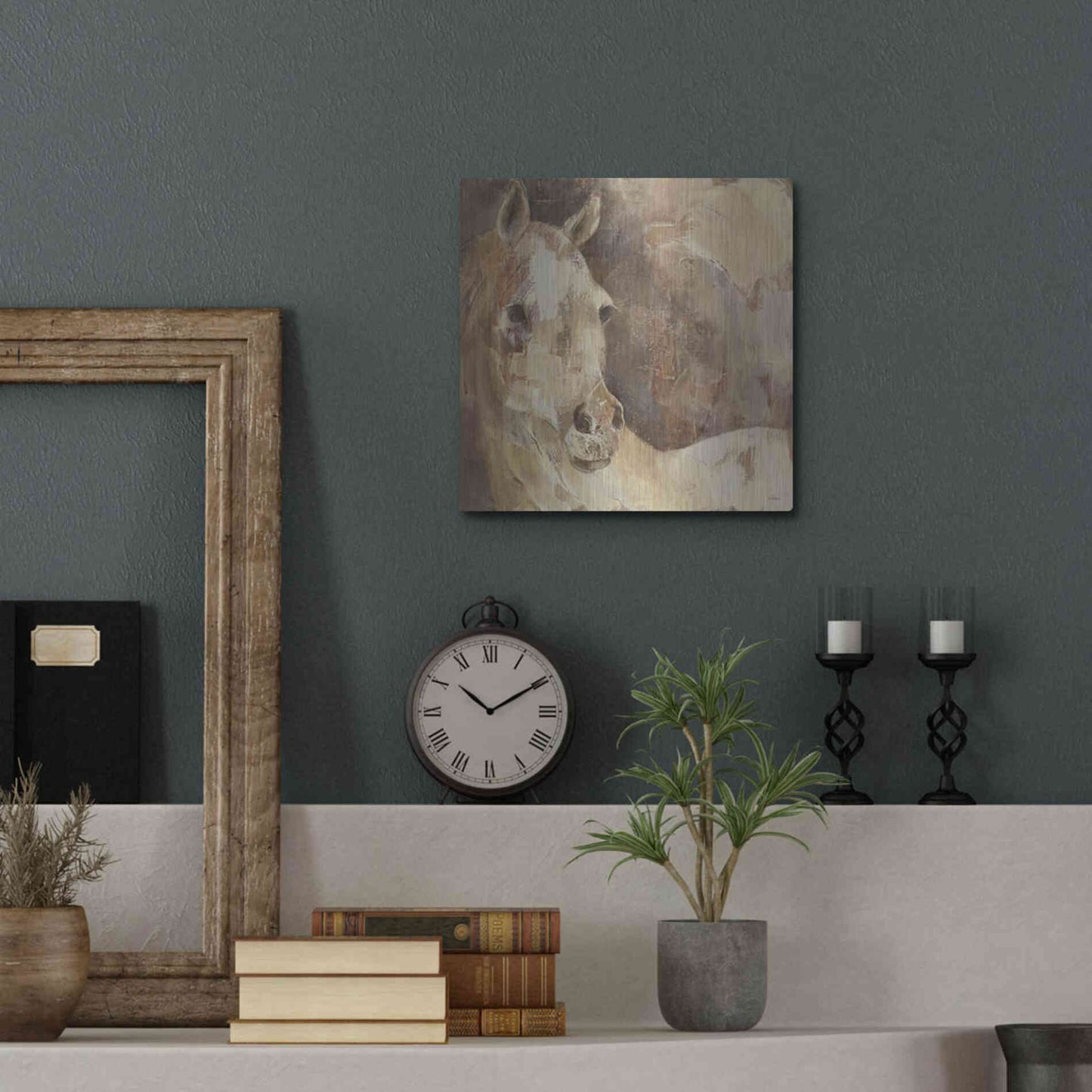 Luxe Metal Art 'Jasmine' by Albena Hristova, Metal Wall Art,12x12