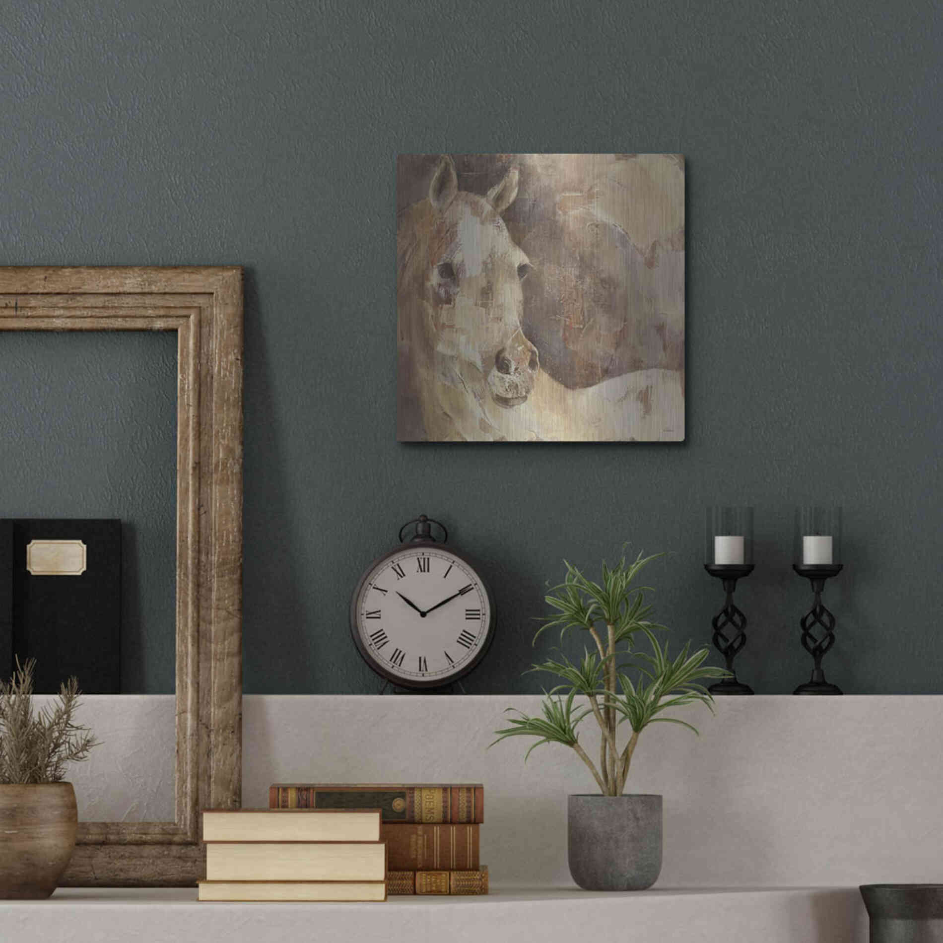 Luxe Metal Art 'Jasmine' by Albena Hristova, Metal Wall Art,12x12