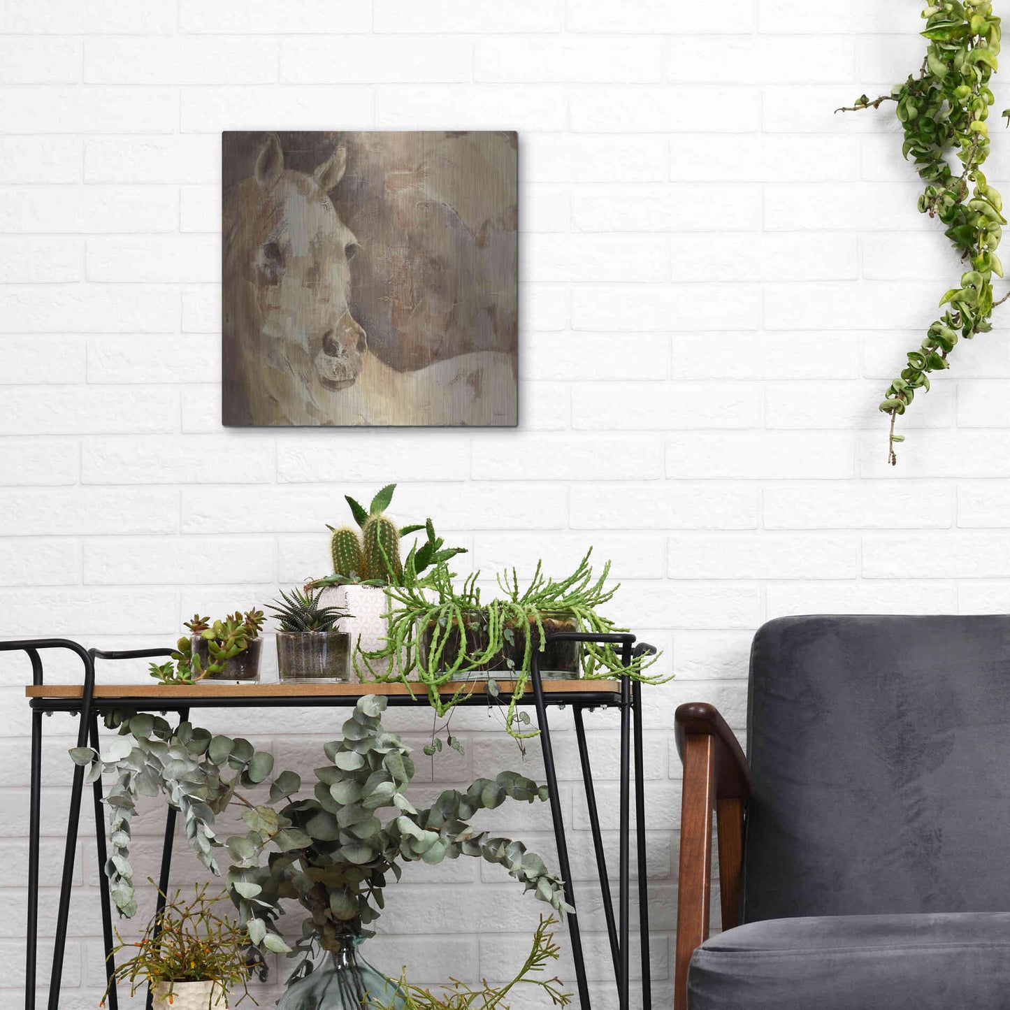 Luxe Metal Art 'Jasmine' by Albena Hristova, Metal Wall Art,12x12