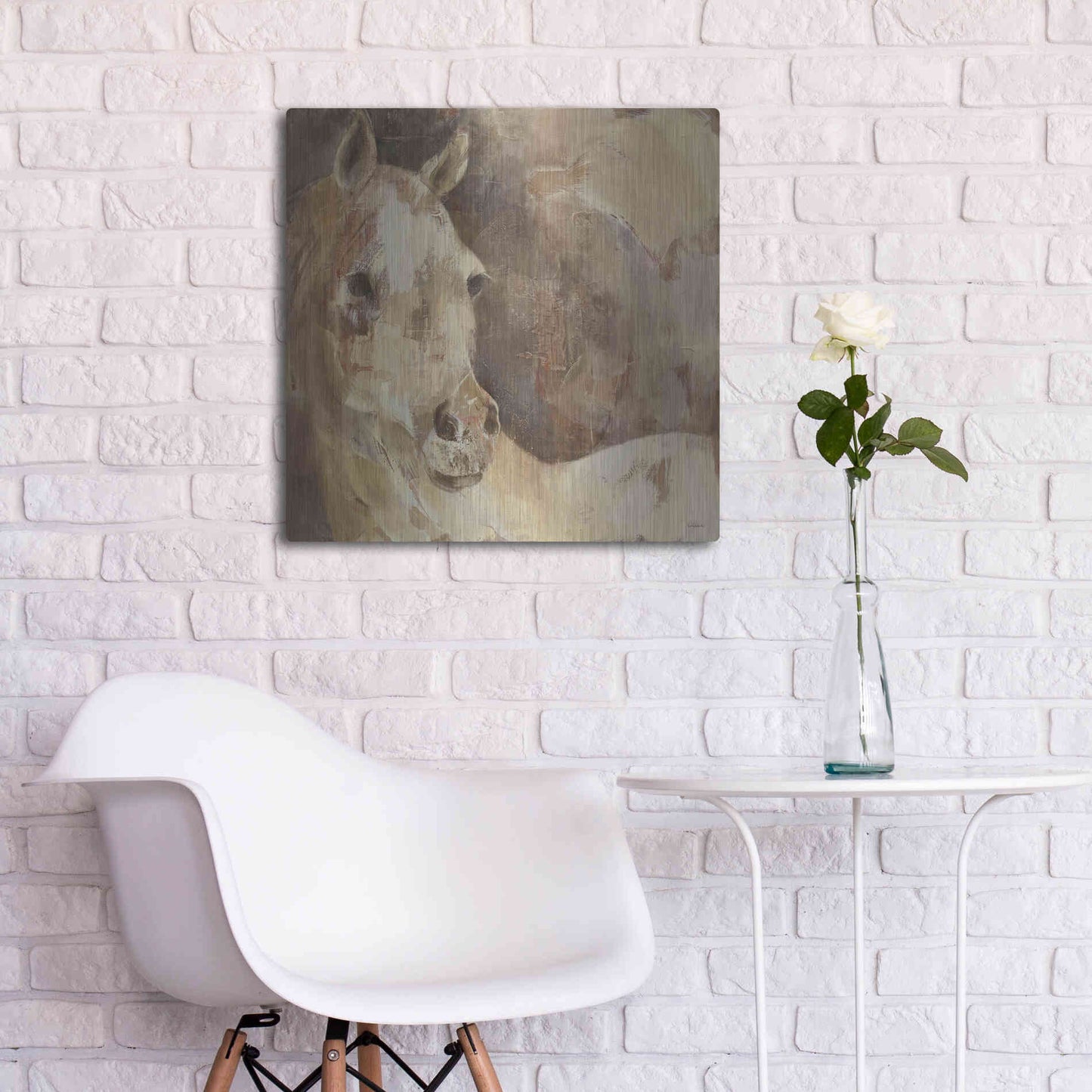 Luxe Metal Art 'Jasmine' by Albena Hristova, Metal Wall Art,24x24