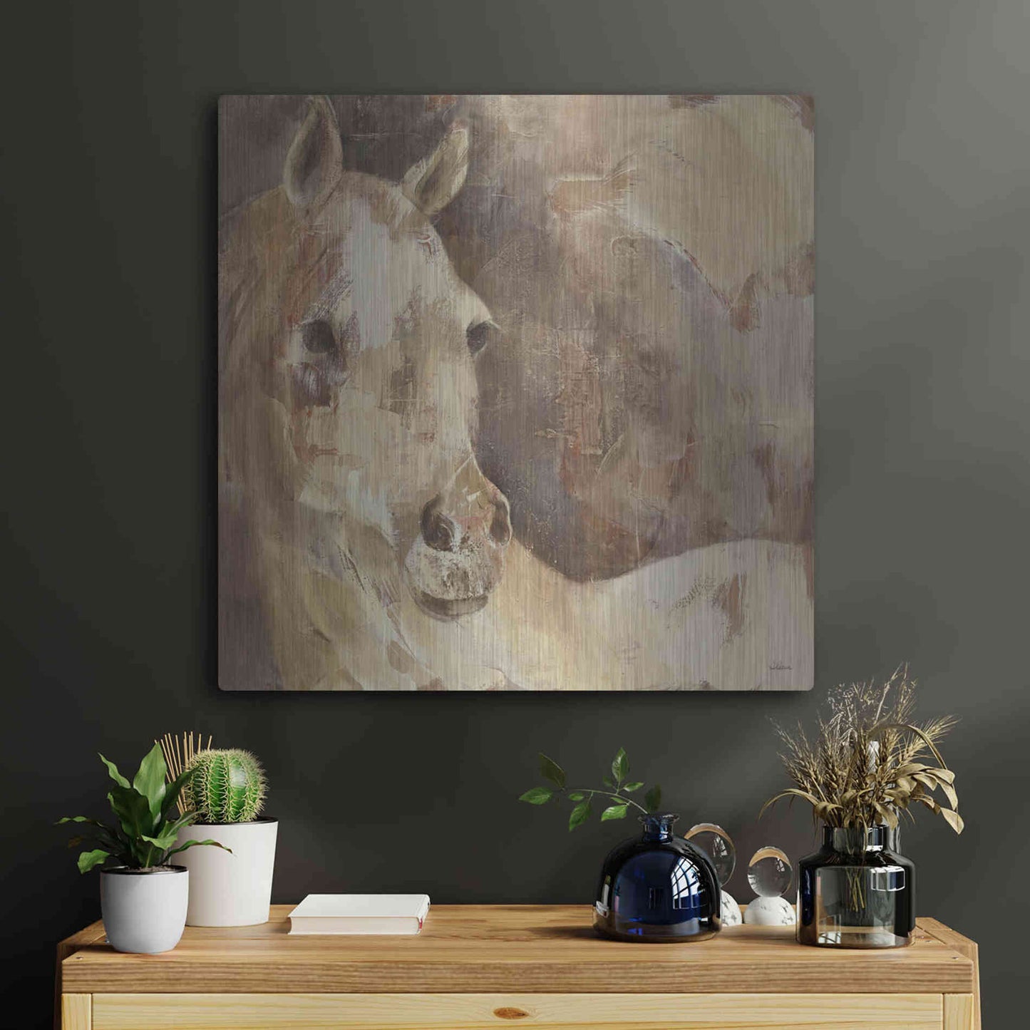 Luxe Metal Art 'Jasmine' by Albena Hristova, Metal Wall Art,24x24