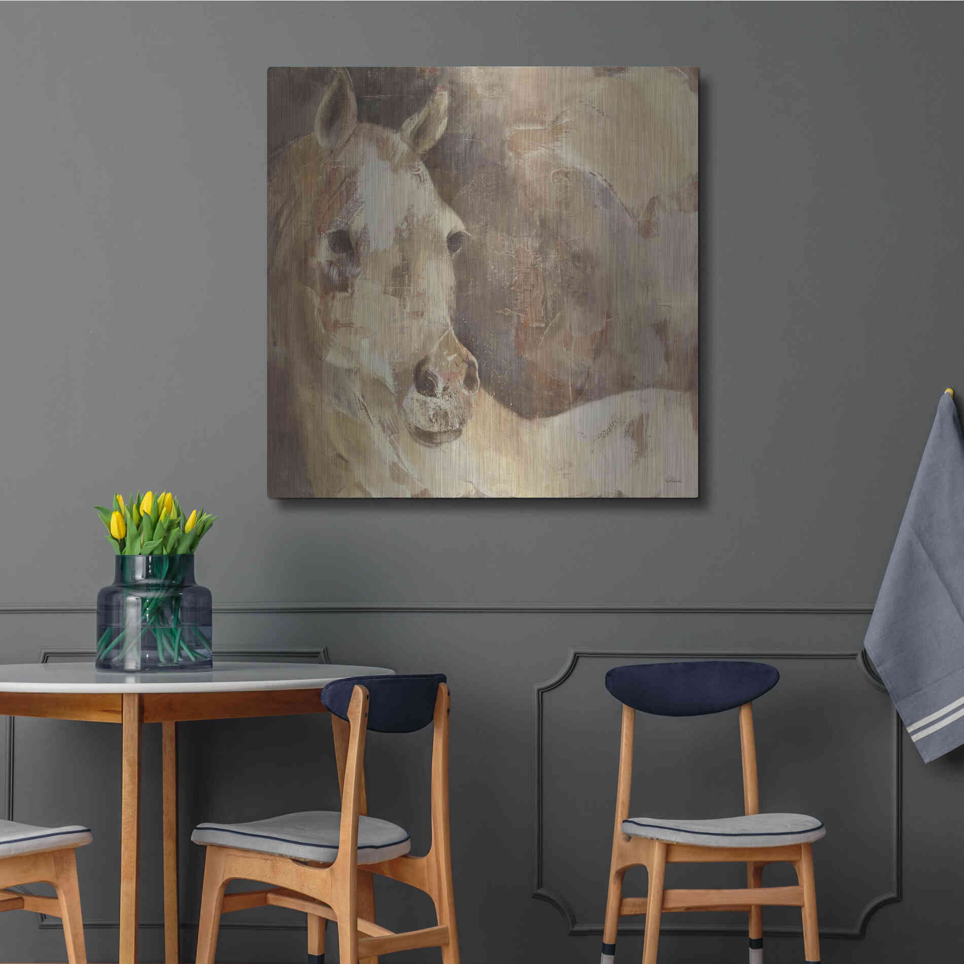 Luxe Metal Art 'Jasmine' by Albena Hristova, Metal Wall Art,36x36