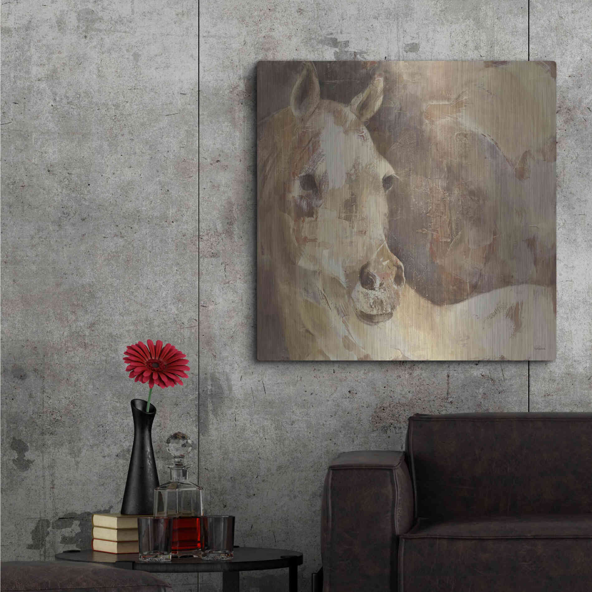 Luxe Metal Art 'Jasmine' by Albena Hristova, Metal Wall Art,36x36