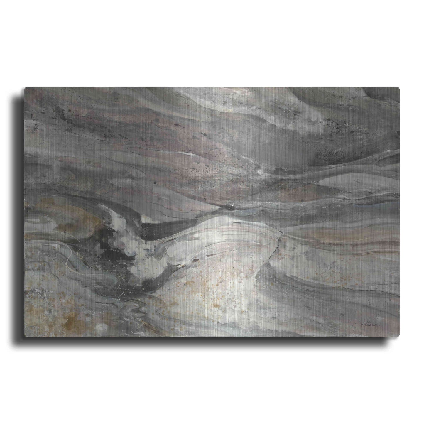 Luxe Metal Art 'Greystone' by Albena Hristova, Metal Wall Art