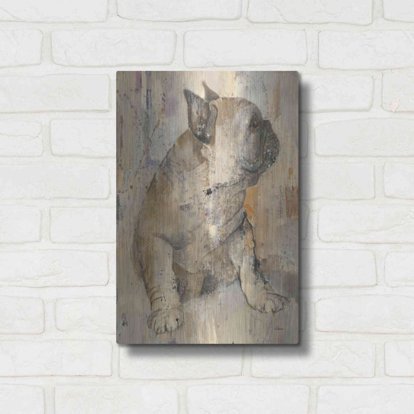 Luxe Metal Art 'Duke' by Albena Hristova, Metal Wall Art,12x16