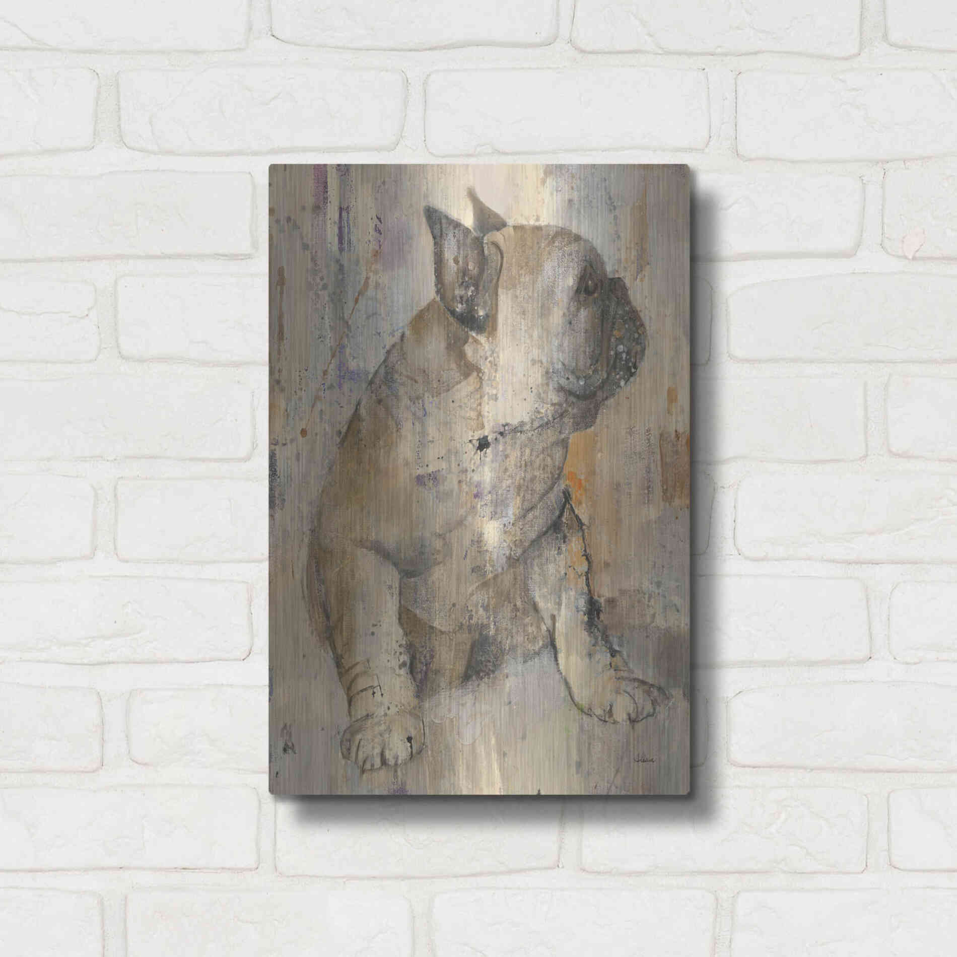 Luxe Metal Art 'Duke' by Albena Hristova, Metal Wall Art,12x16