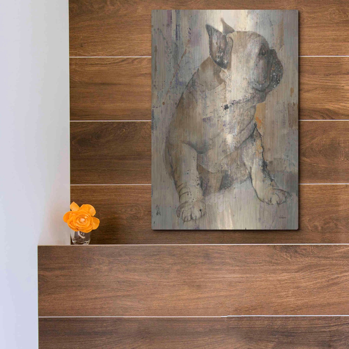 Luxe Metal Art 'Duke' by Albena Hristova, Metal Wall Art,12x16