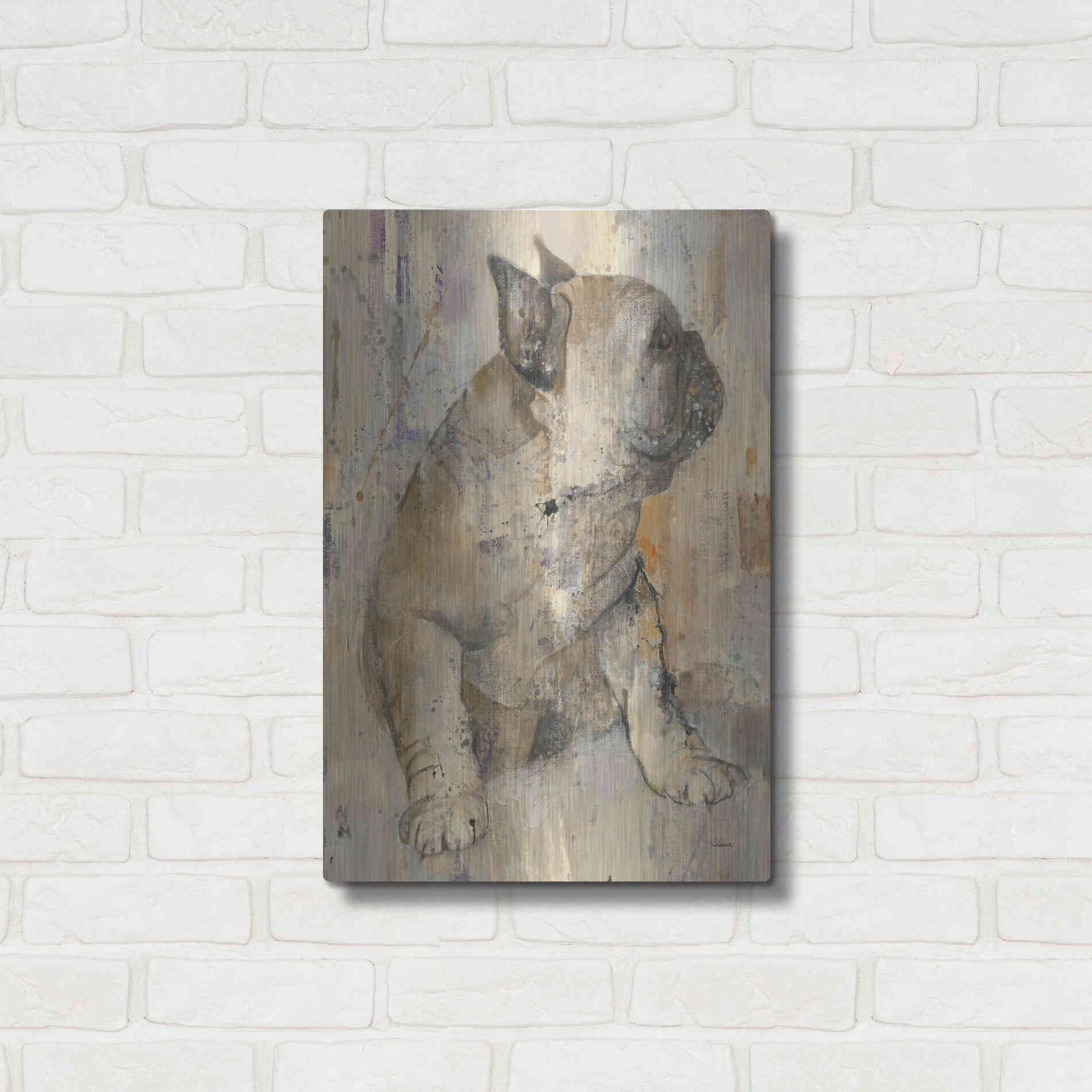 Luxe Metal Art 'Duke' by Albena Hristova, Metal Wall Art,16x24