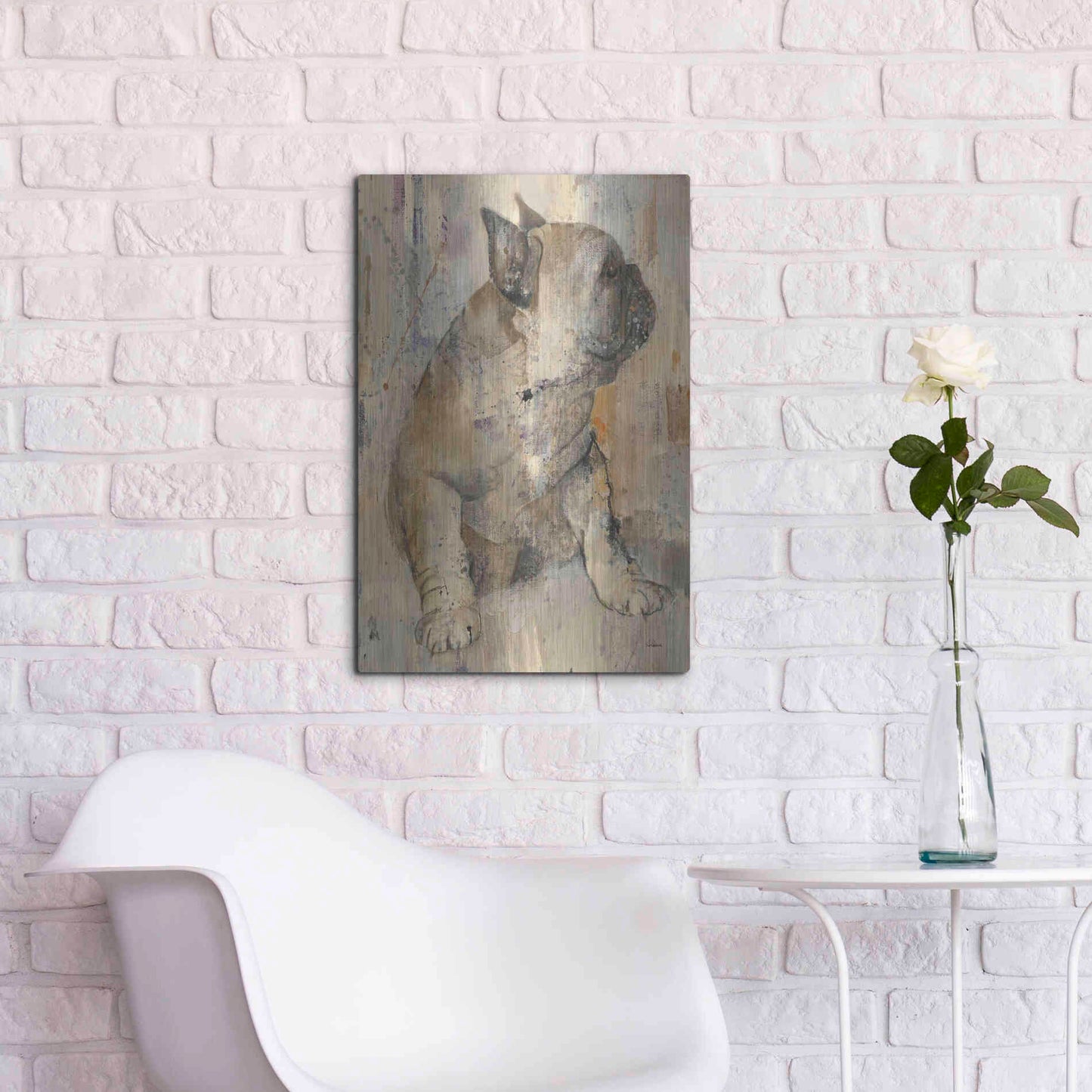 Luxe Metal Art 'Duke' by Albena Hristova, Metal Wall Art,16x24