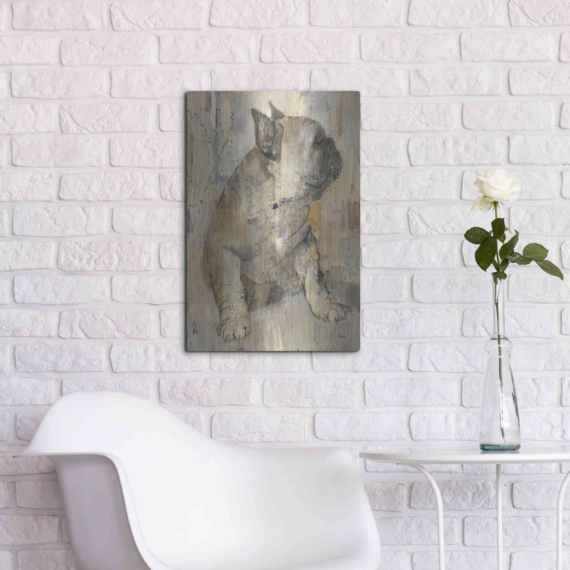 Luxe Metal Art 'Duke' by Albena Hristova, Metal Wall Art,16x24