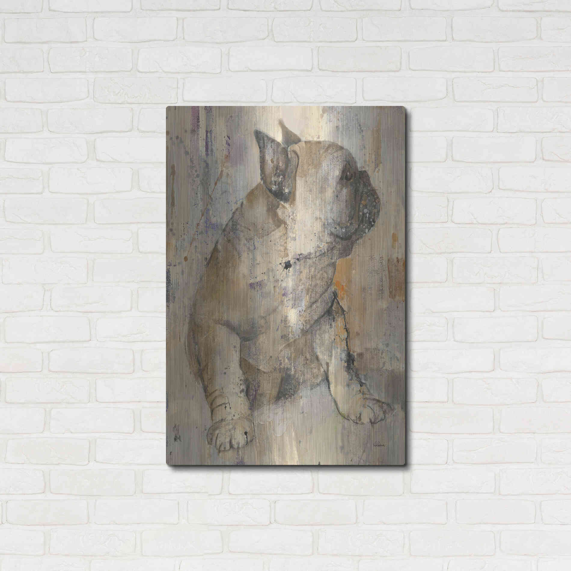 Luxe Metal Art 'Duke' by Albena Hristova, Metal Wall Art,24x36