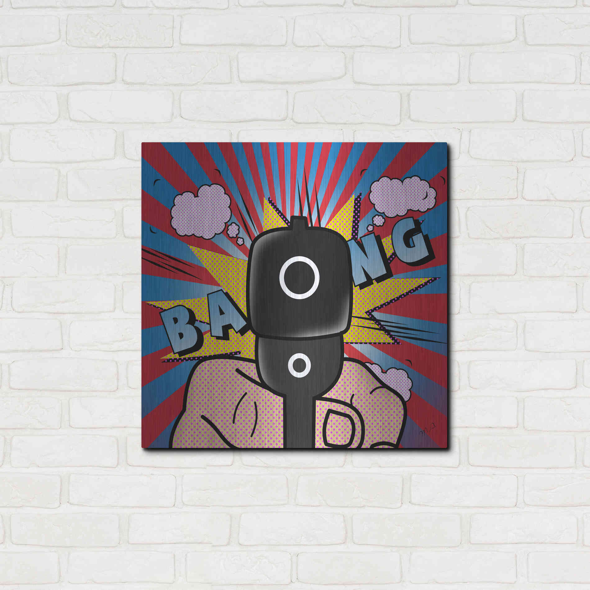 Luxe Metal Art '16' by Mark Ashkenazi, Metal Wall Art,24x24