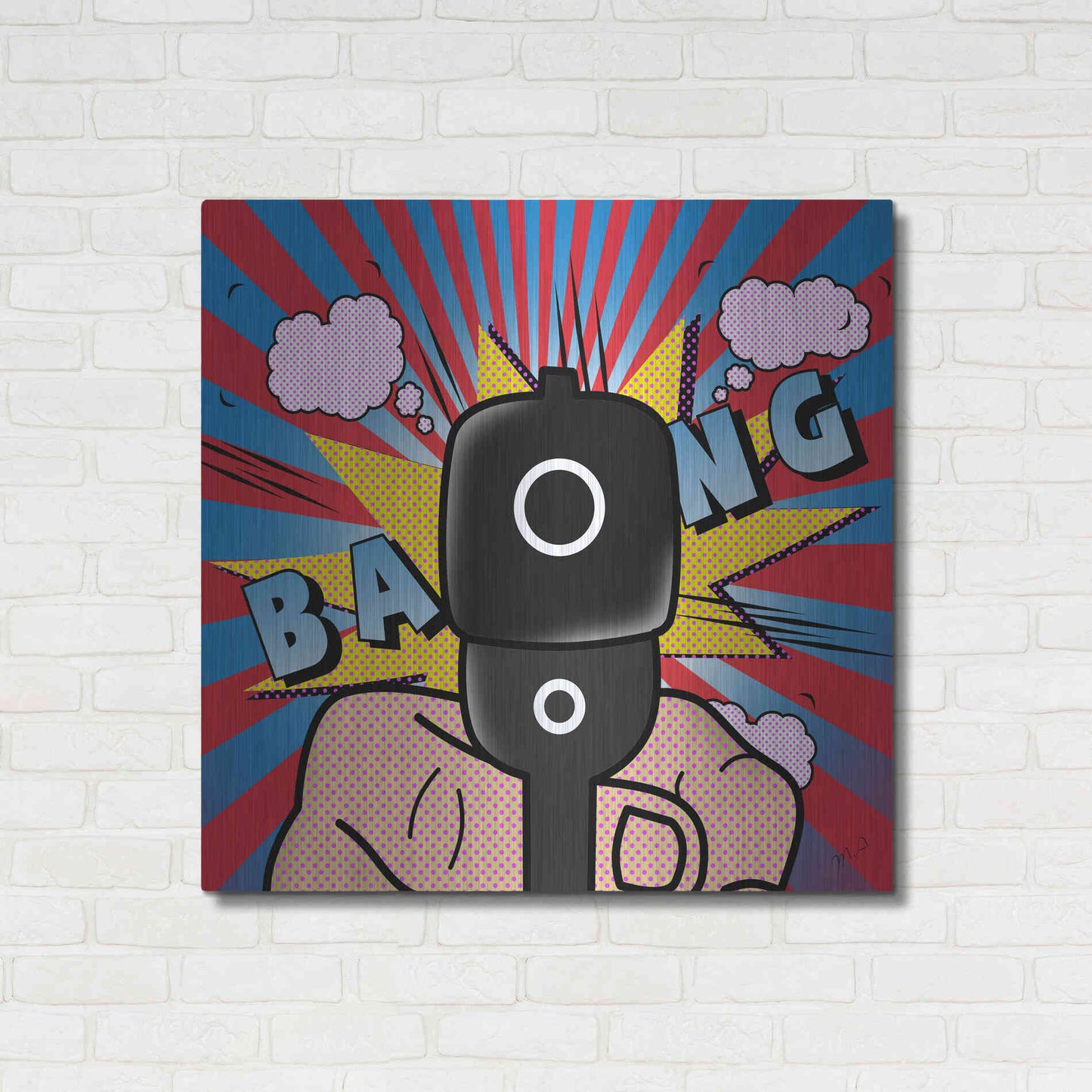 Luxe Metal Art '16' by Mark Ashkenazi, Metal Wall Art,36x36