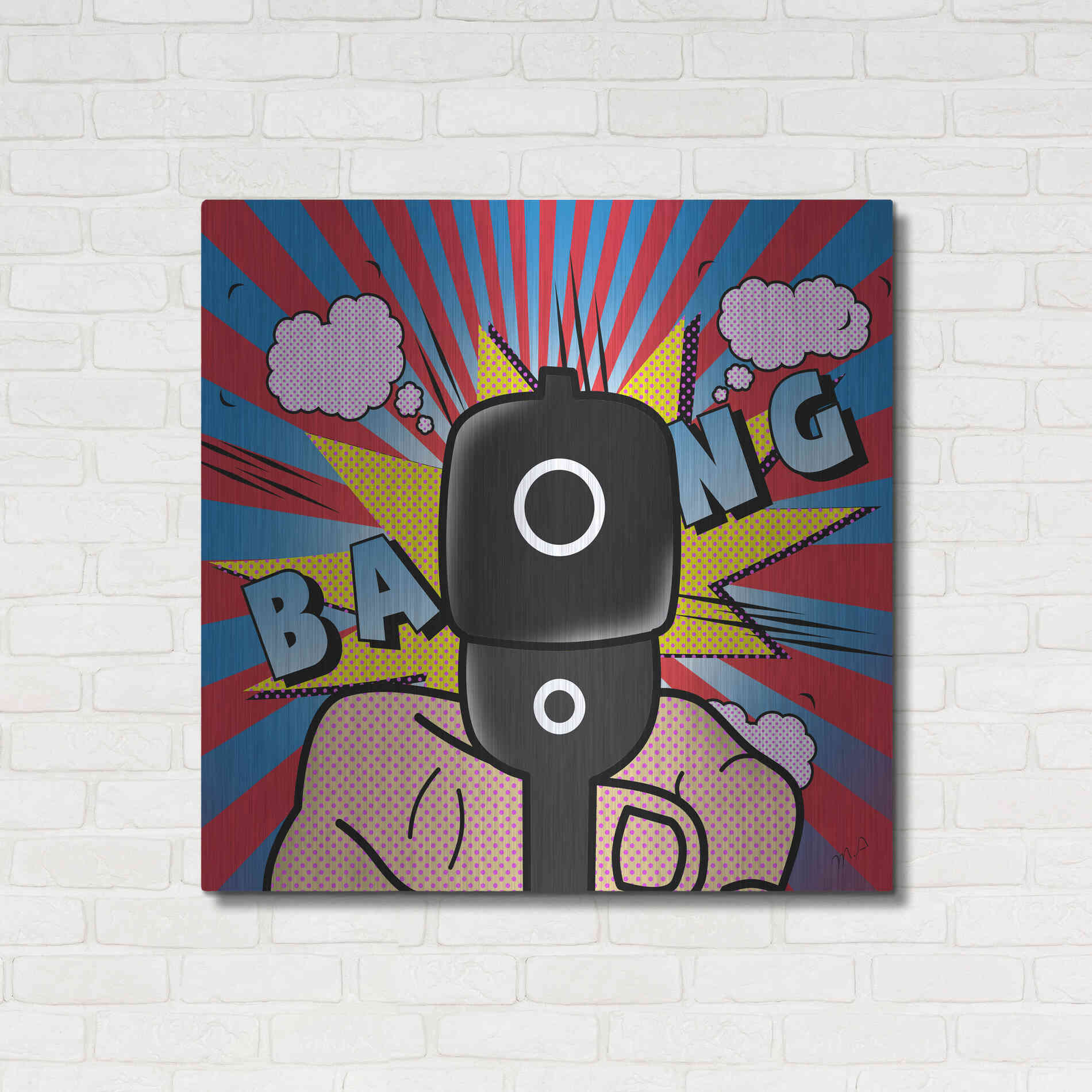 Luxe Metal Art '16' by Mark Ashkenazi, Metal Wall Art,36x36