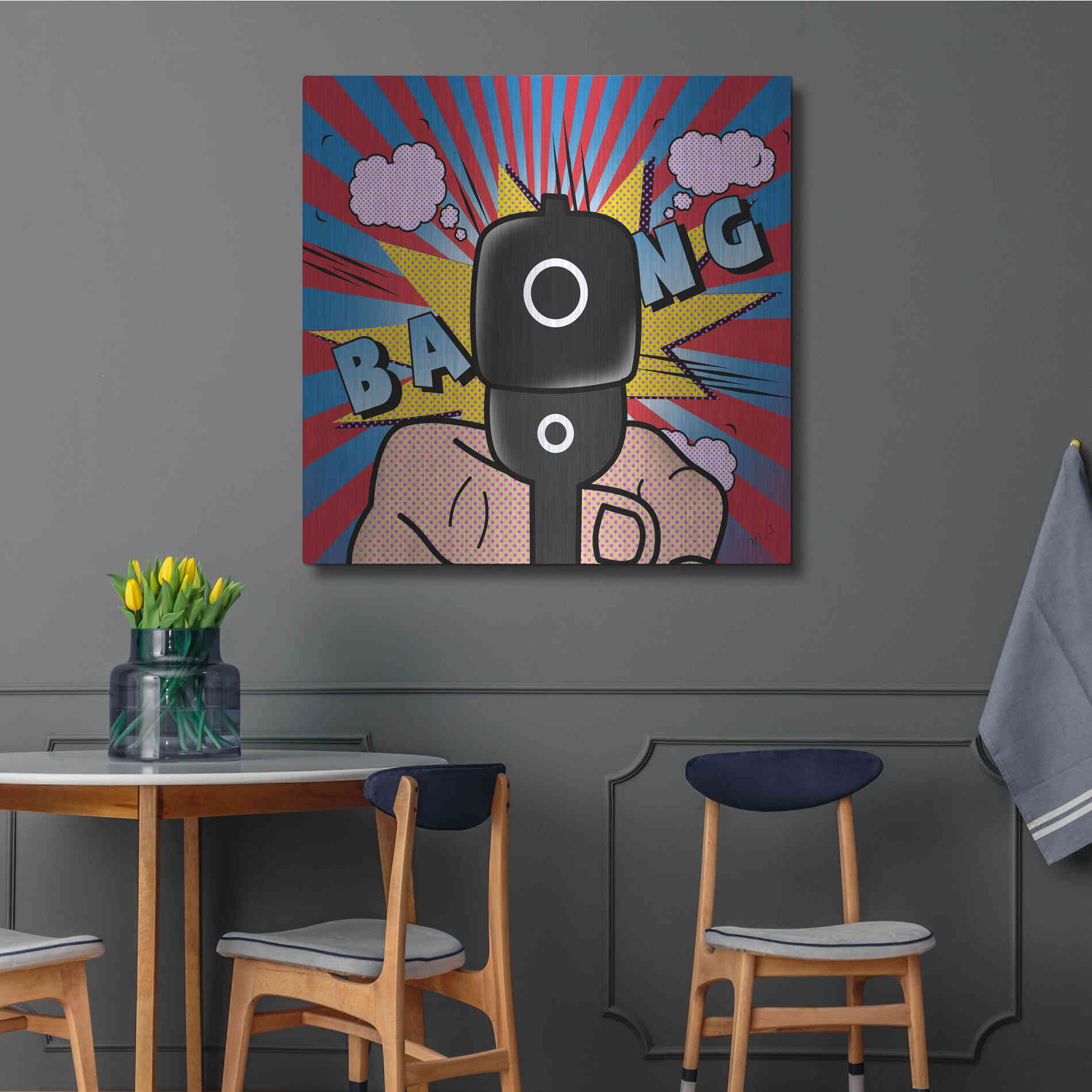 Luxe Metal Art '16' by Mark Ashkenazi, Metal Wall Art,36x36