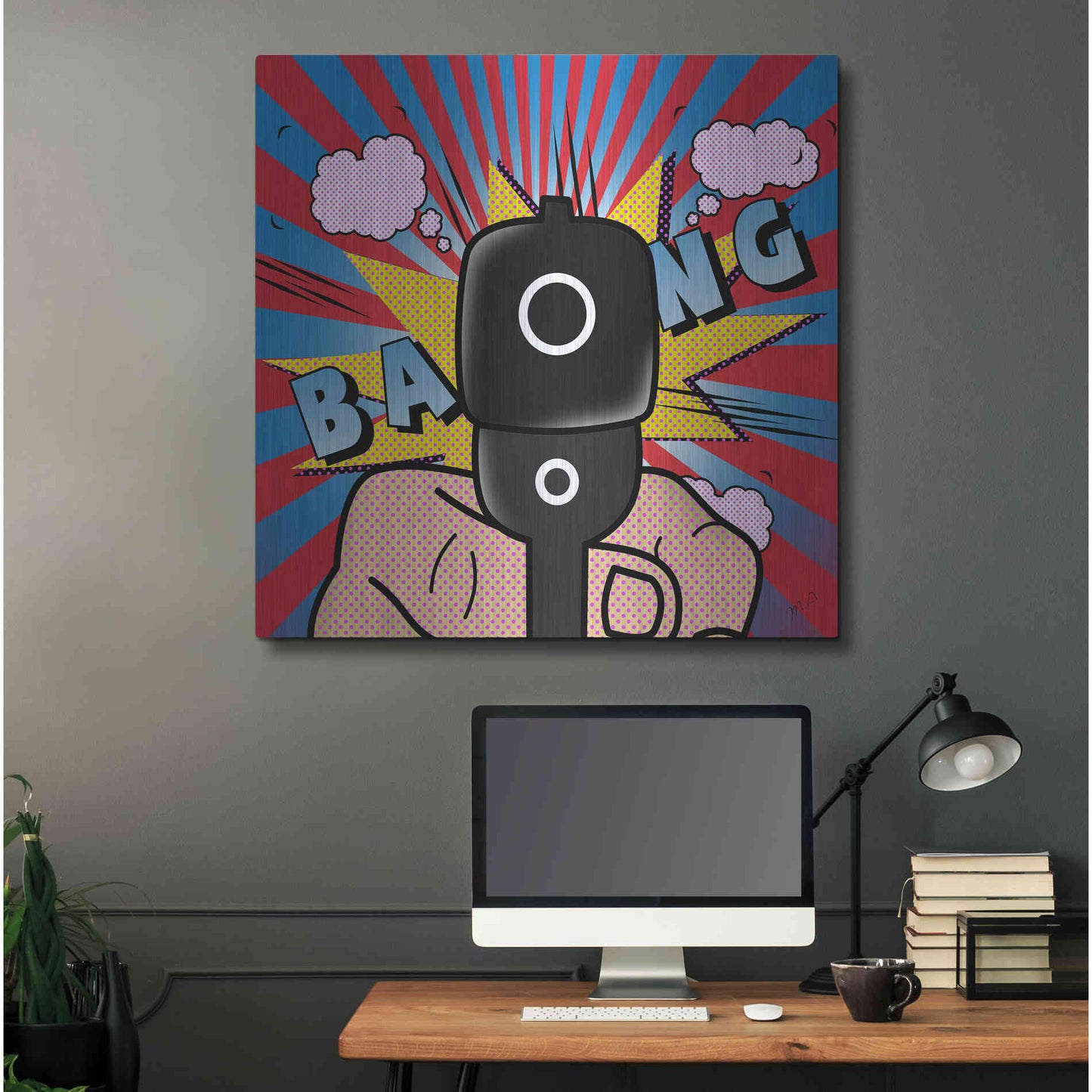 Luxe Metal Art '16' by Mark Ashkenazi, Metal Wall Art,36x36