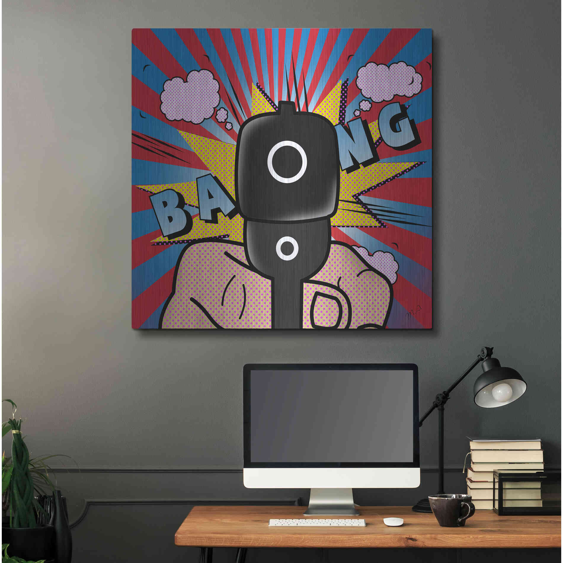 Luxe Metal Art '16' by Mark Ashkenazi, Metal Wall Art,36x36