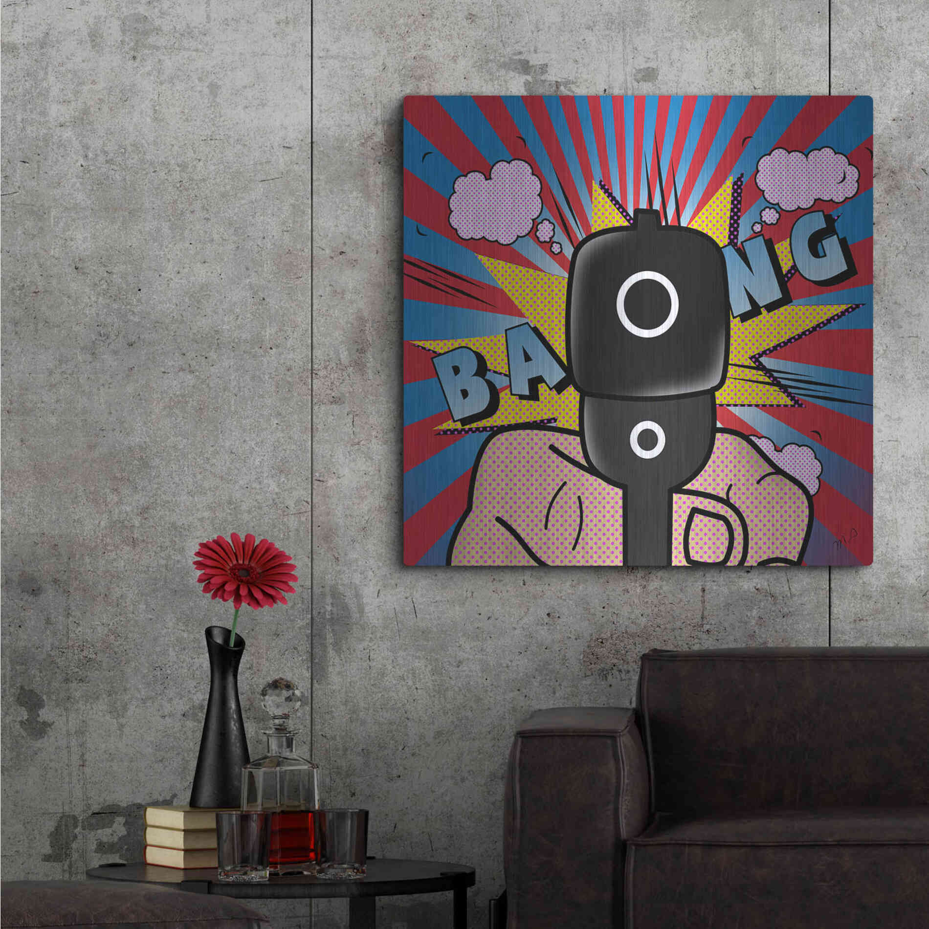 Luxe Metal Art '16' by Mark Ashkenazi, Metal Wall Art,36x36