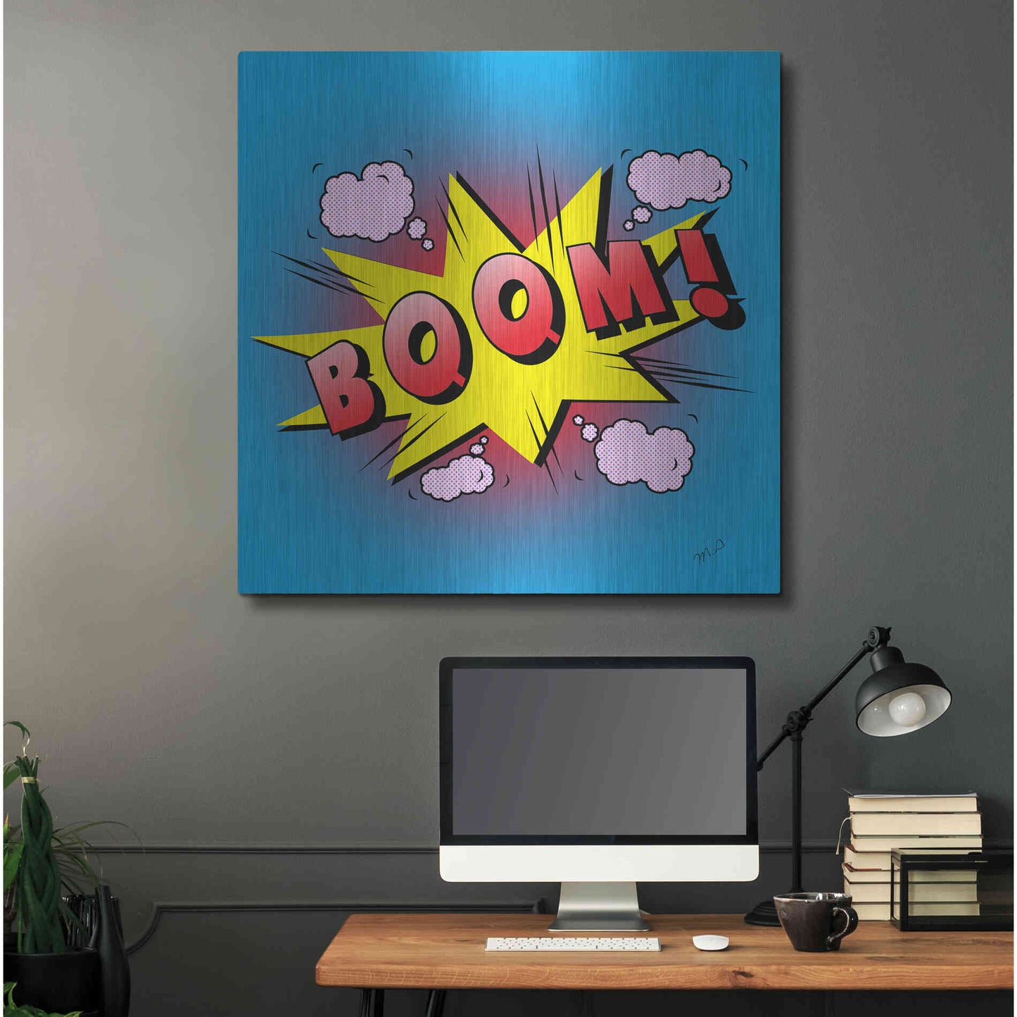 Luxe Metal Art 'Boom 2' by Mark Ashkenazi, Metal Wall Art,36x36