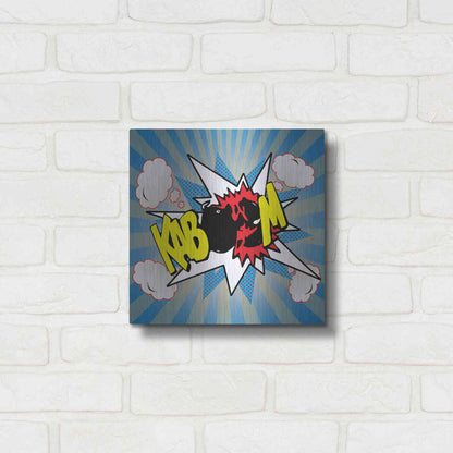 Luxe Metal Art 'Kaboom 2' by Mark Ashkenazi, Metal Wall Art,12x12