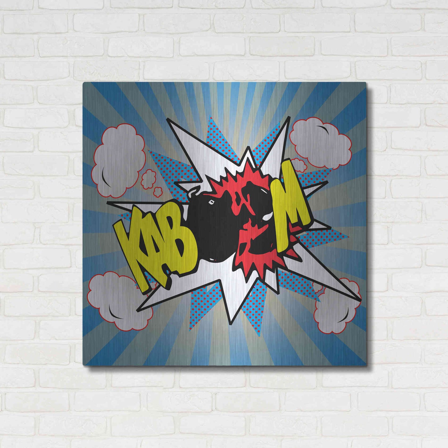 Luxe Metal Art 'Kaboom 2' by Mark Ashkenazi, Metal Wall Art,36x36