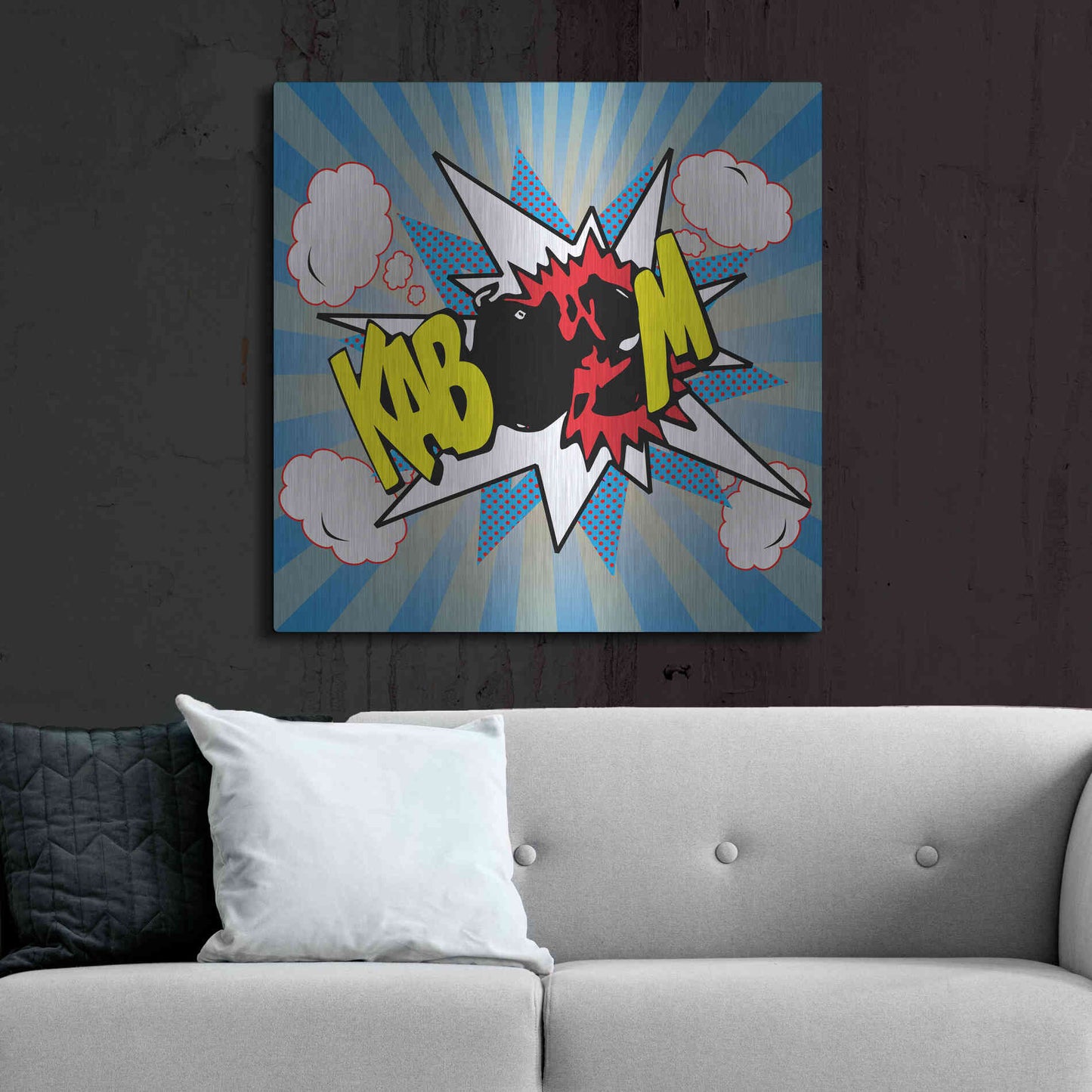 Luxe Metal Art 'Kaboom 2' by Mark Ashkenazi, Metal Wall Art,36x36