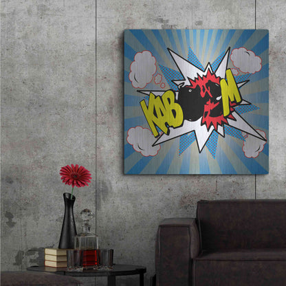 Luxe Metal Art 'Kaboom 2' by Mark Ashkenazi, Metal Wall Art,36x36