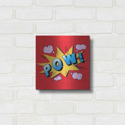 Luxe Metal Art 'Pow' by Mark Ashkenazi, Metal Wall Art,12x12