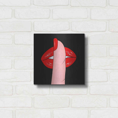 Luxe Metal Art 'Shush' by Mark Ashkenazi, Metal Wall Art,12x12