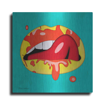 Luxe Metal Art 'Lips' by Mark Ashkenazi, Metal Wall Art