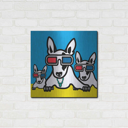 Luxe Metal Art 'Dogi' by Mark Ashkenazi, Metal Wall Art,24x24