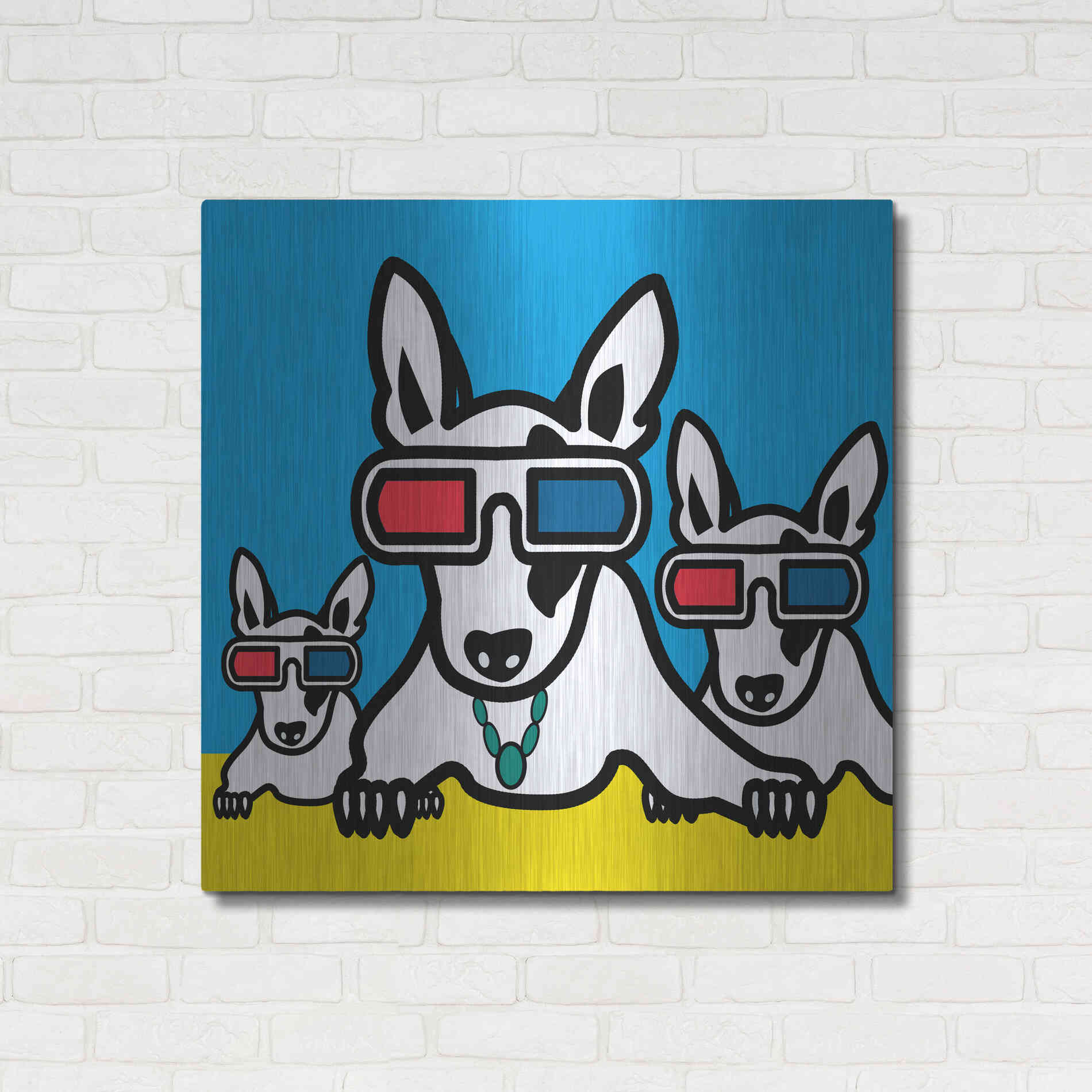 Luxe Metal Art 'Dogi' by Mark Ashkenazi, Metal Wall Art,36x36