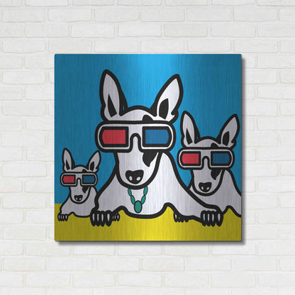 Luxe Metal Art 'Dogi' by Mark Ashkenazi, Metal Wall Art,36x36