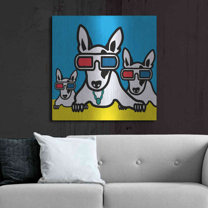 Luxe Metal Art 'Dogi' by Mark Ashkenazi, Metal Wall Art,36x36